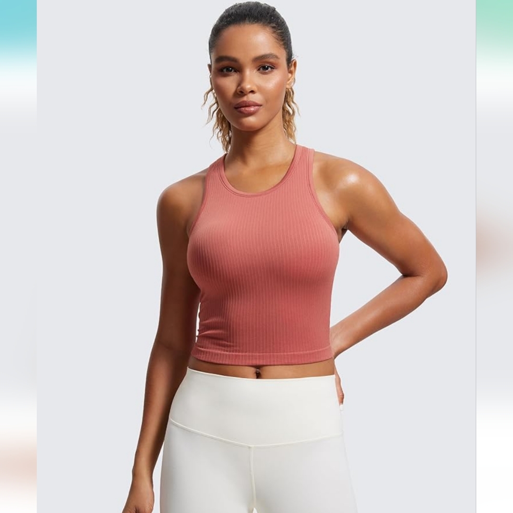 Ribbed Pink Tank Top